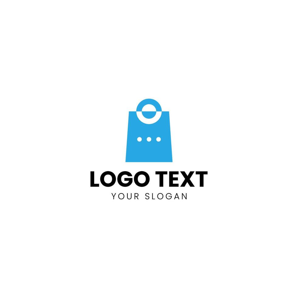 shopping bag logo design vector