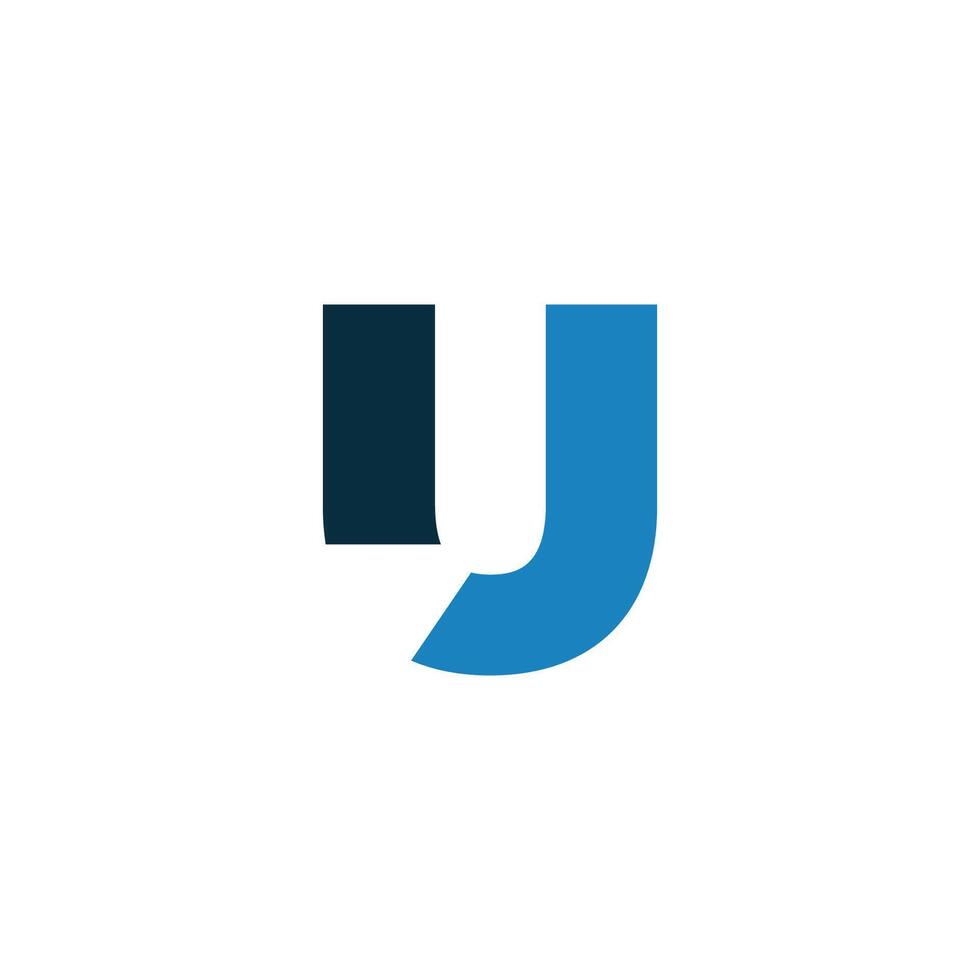 the letter u logo with a blue and black color scheme vector