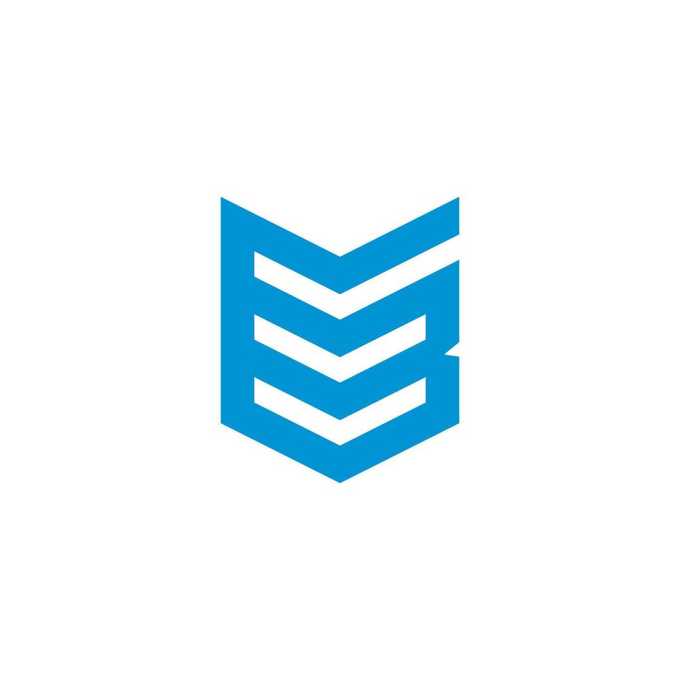 a blue chevron logo with a chevron shape vector