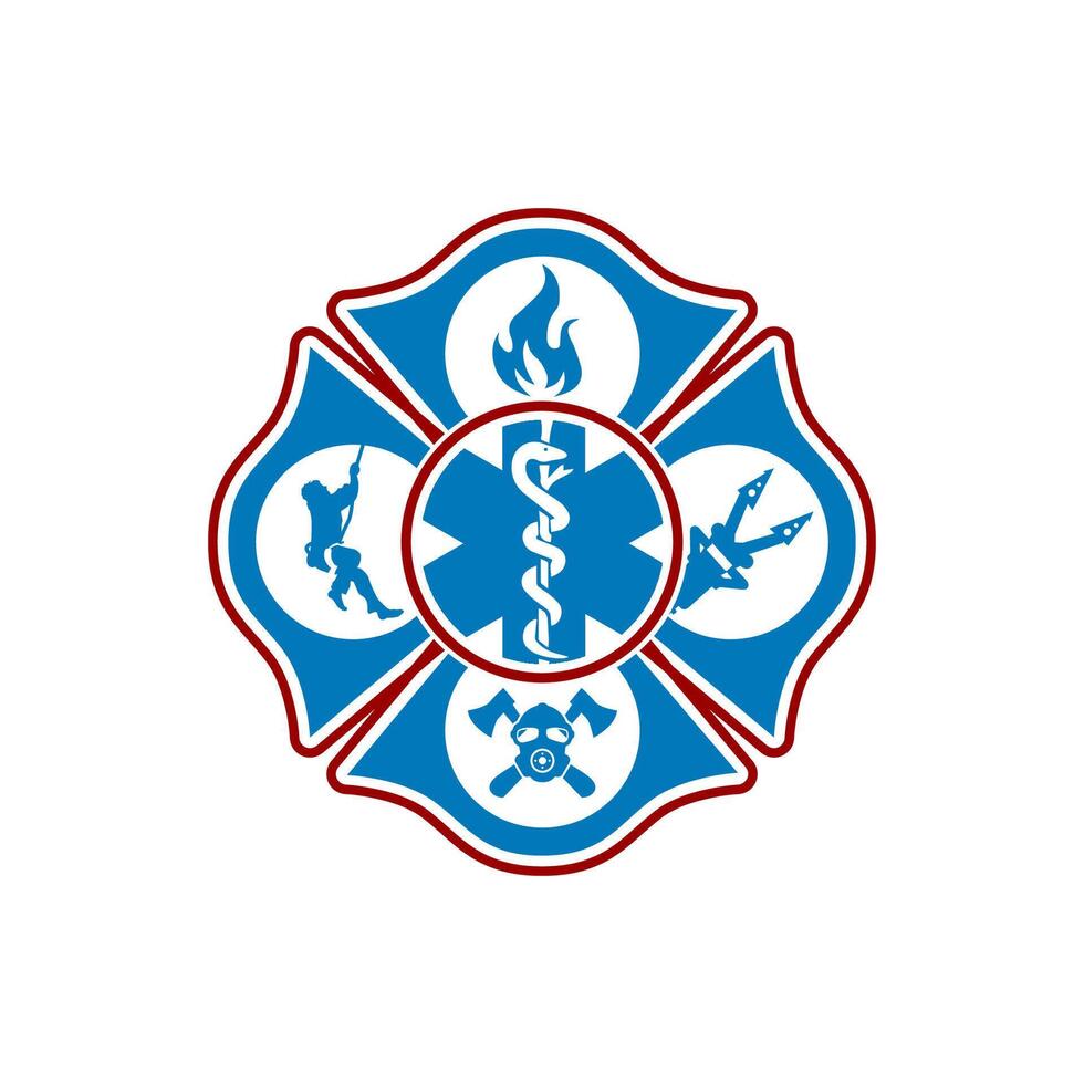 fire department logo illustration vector