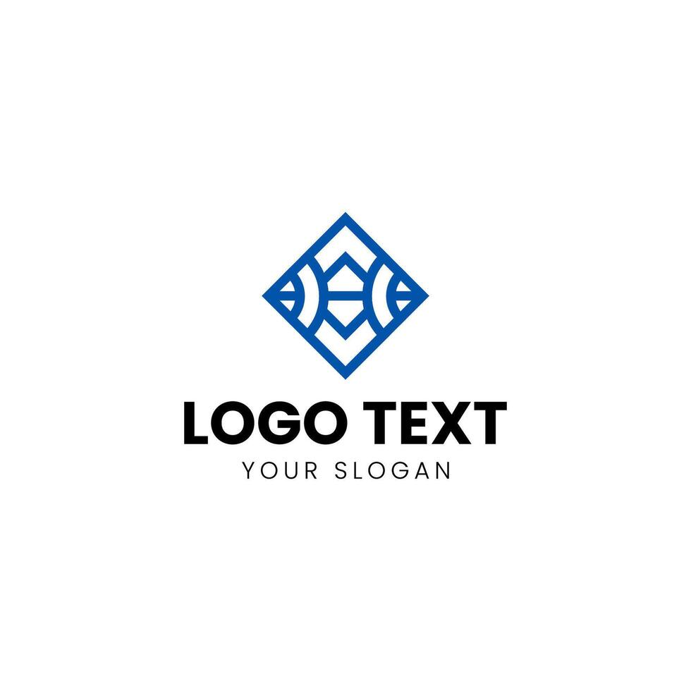 a logo design for a company that is blue and white vector
