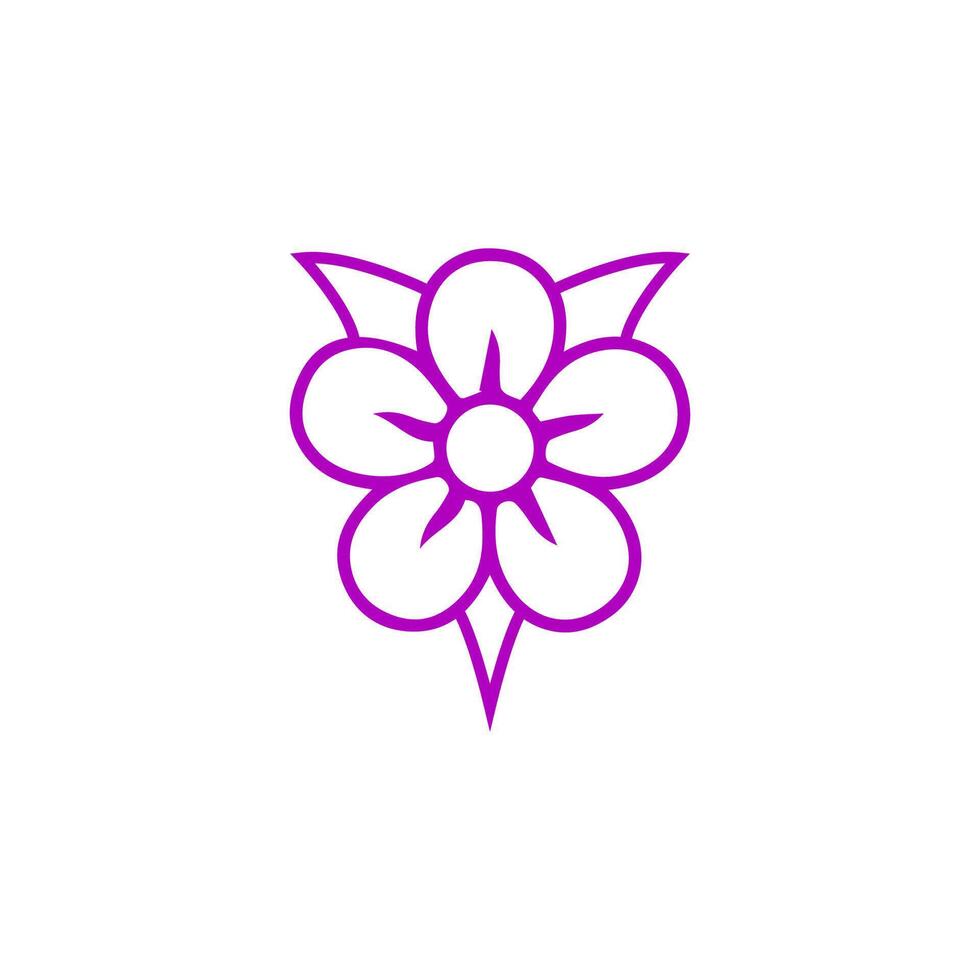 a purple flower icon on a white background vector