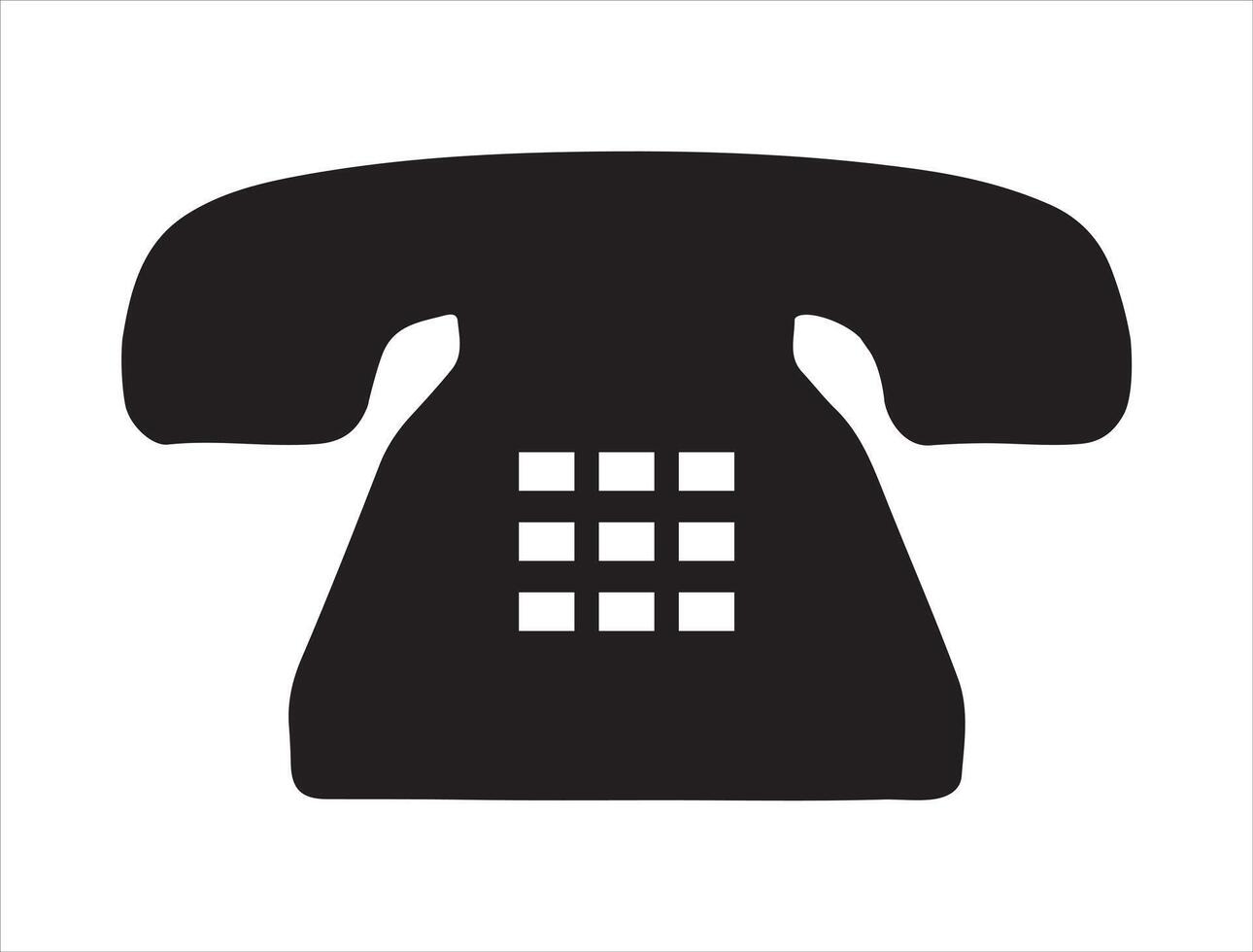 Phone icon silhouette on white background vector