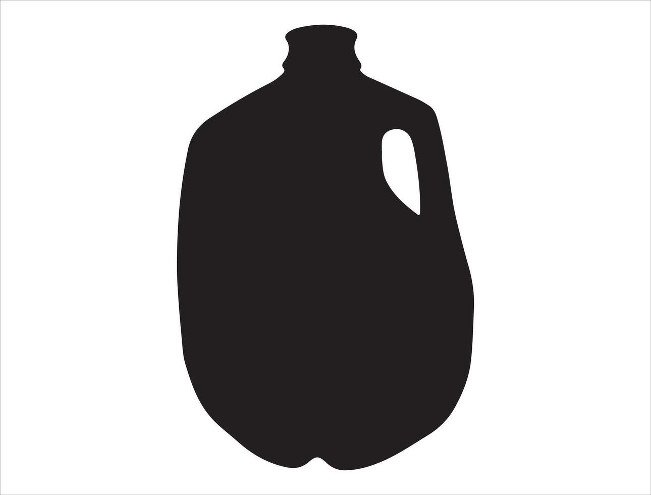 Milk jug silhouette on white background vector