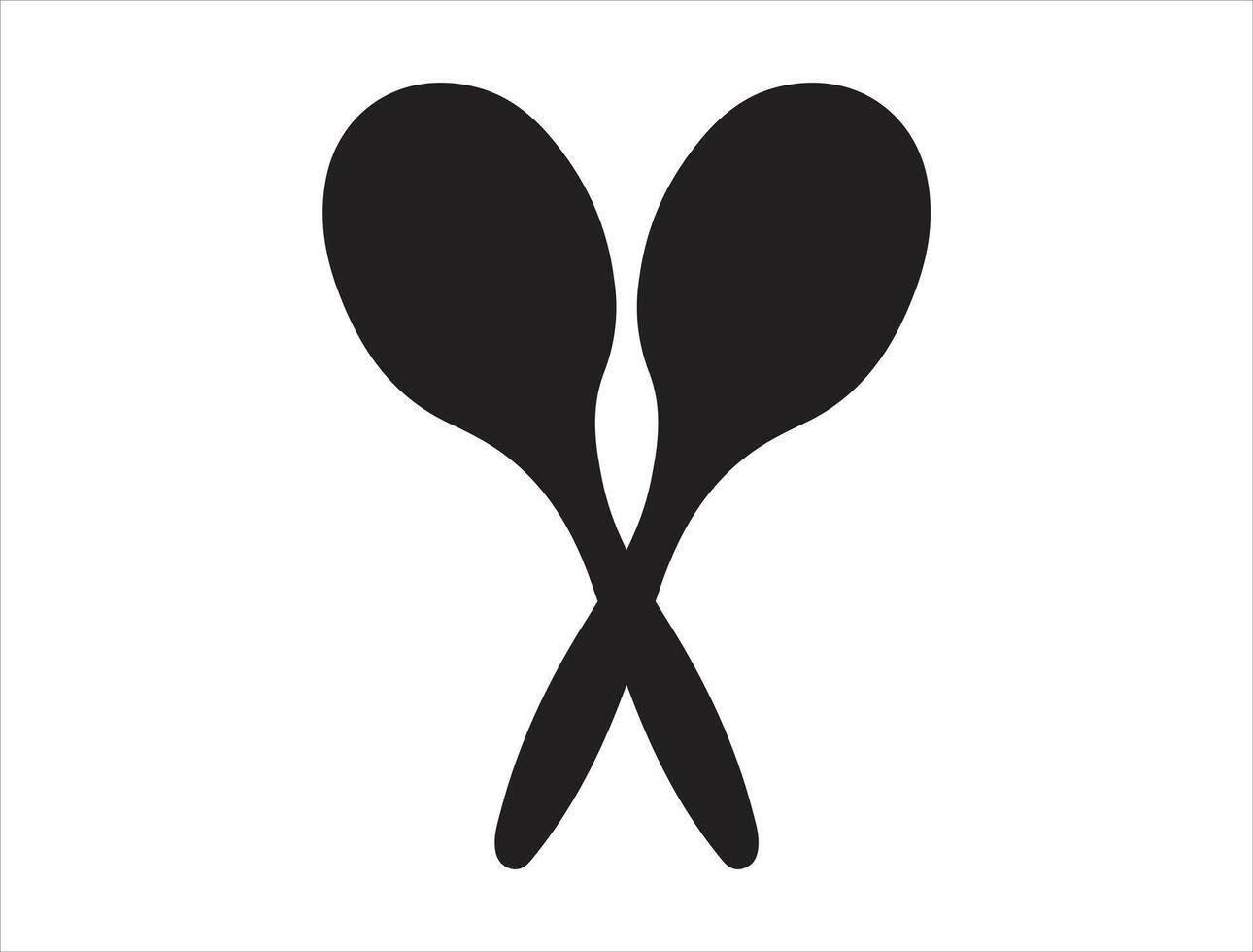 Mexican maracas silhouette on white background vector