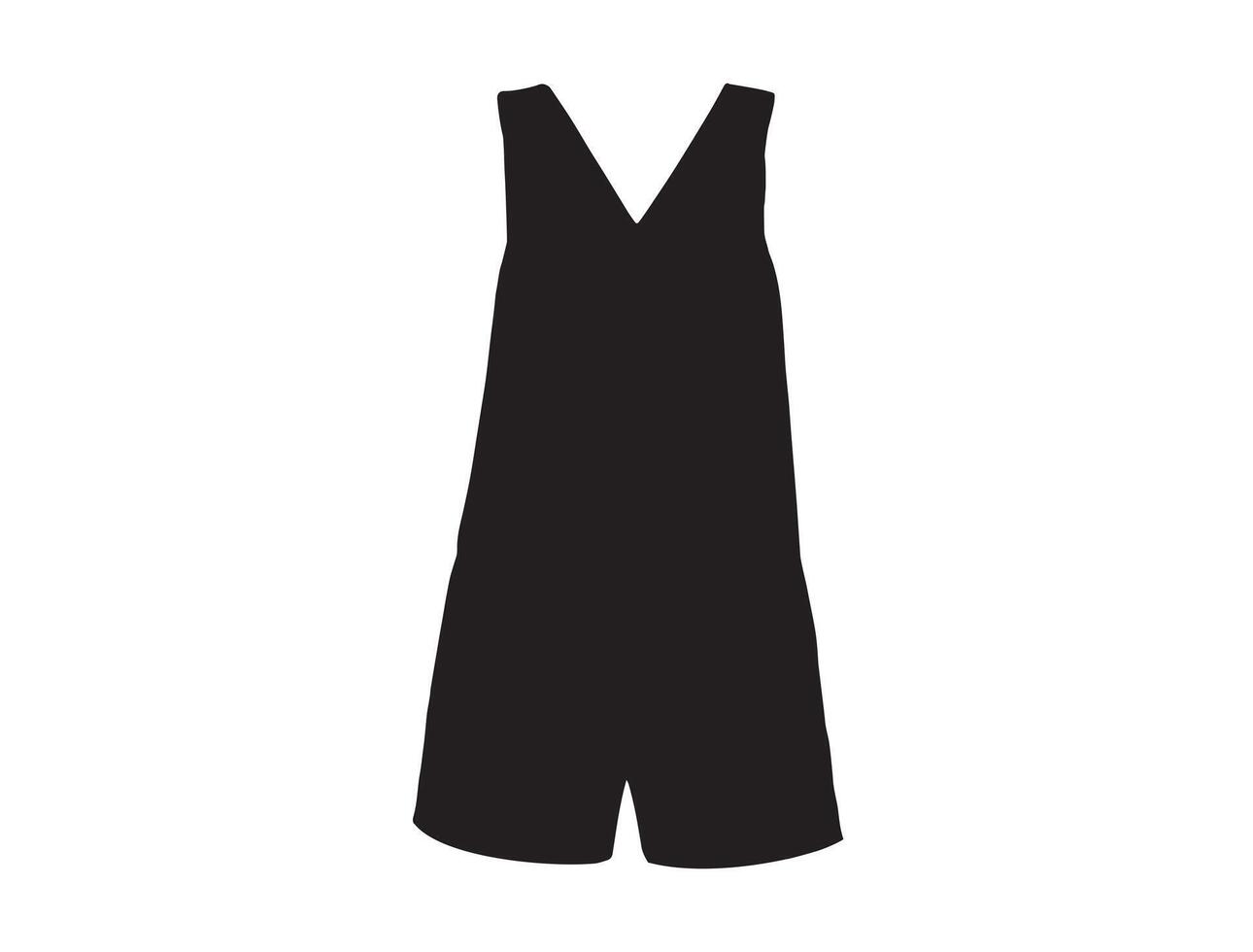 Overalls silhouette on white background vector