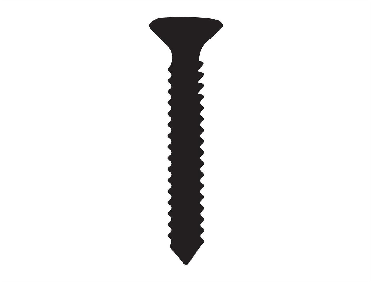 Screw silhouette on white background vector