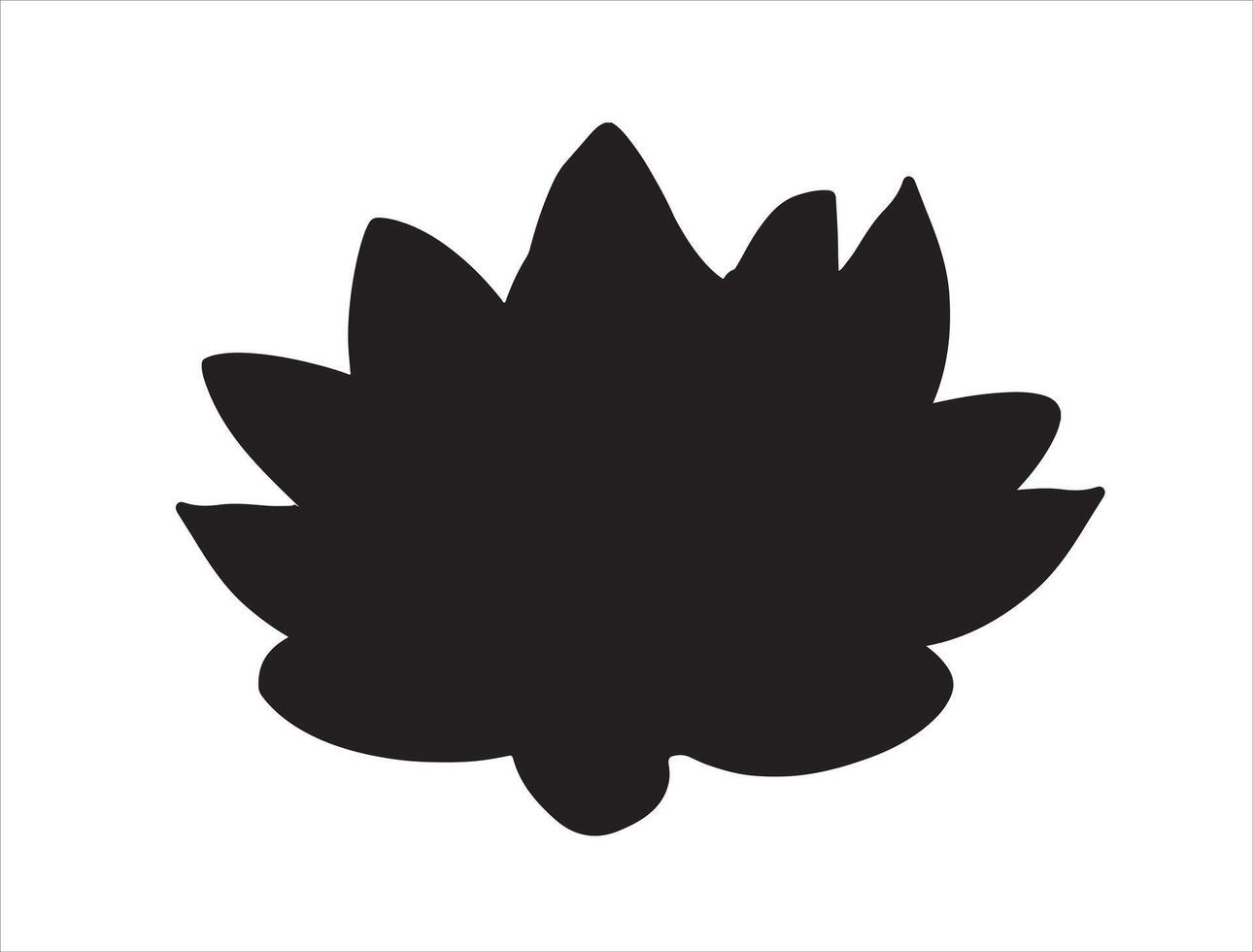 Lotus flower silhouette on white background vector