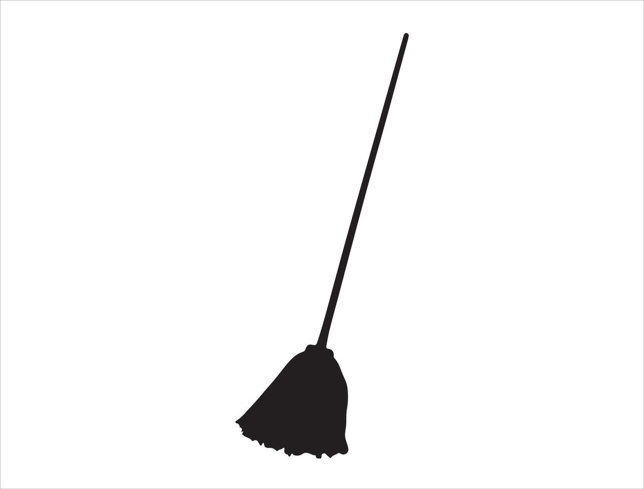 Mop silhouette on white background vector