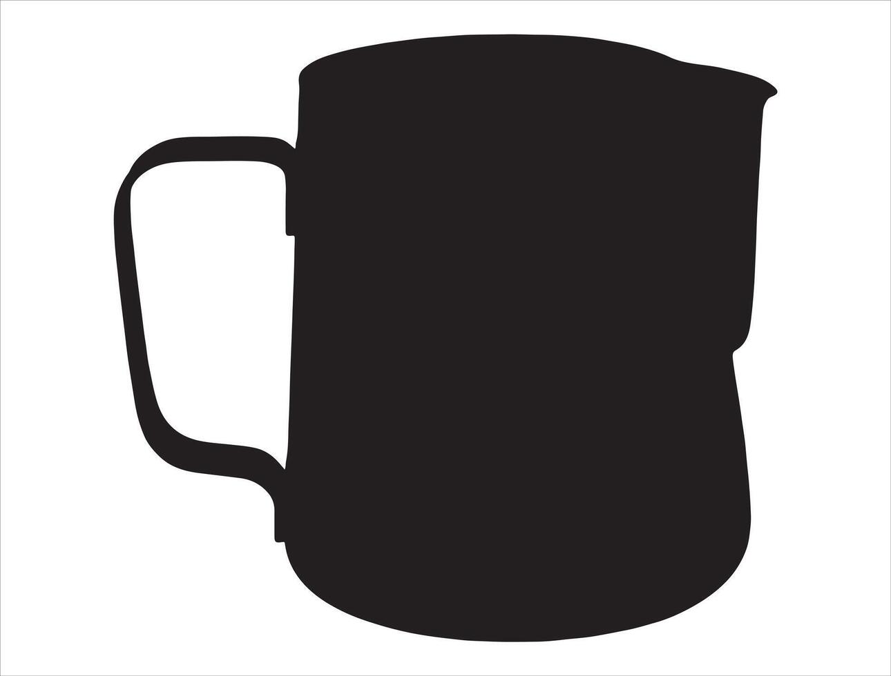 Milk jug silhouette on white background vector