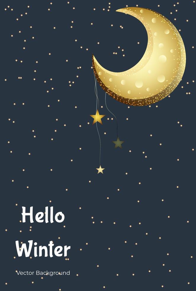 Simple minimalist winter design illustration. for banners, posters, social networks, promotion vector