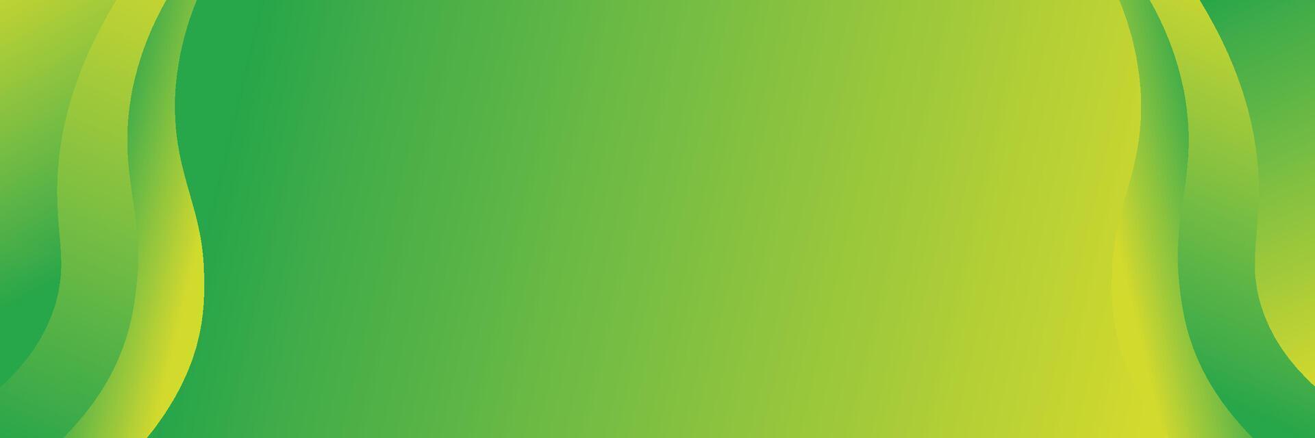 Abstract green curves banner background. Modern and futuristic background design vector