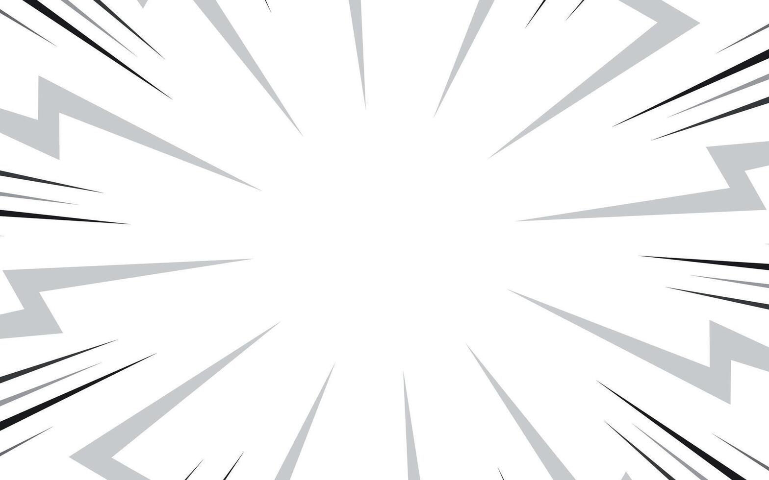 Comic book black and white radial lines background. Manga speed frame. Super hero action. illustration. vector