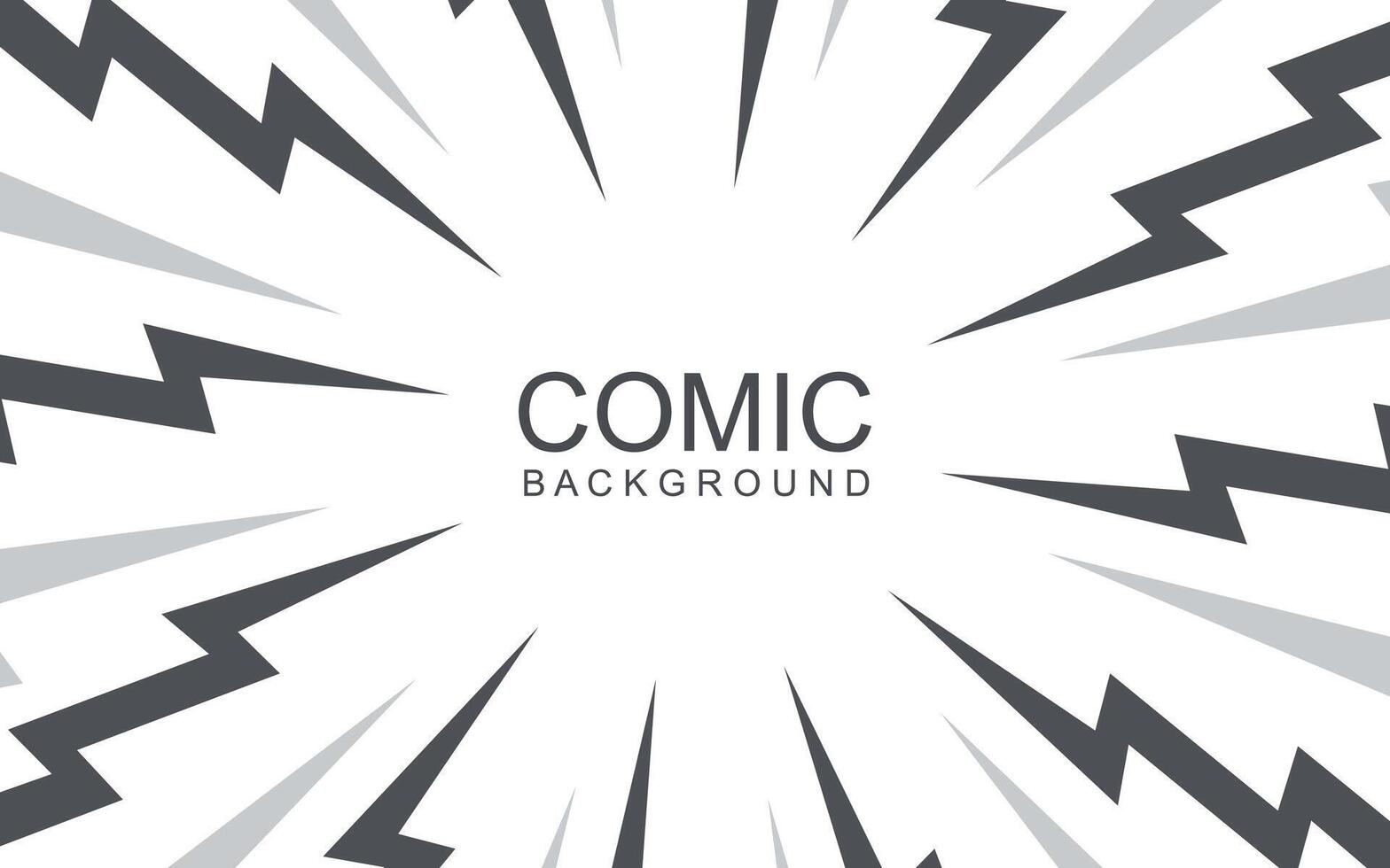 Comic book black and white radial lines background. Manga speed frame. Super hero action. illustration. vector
