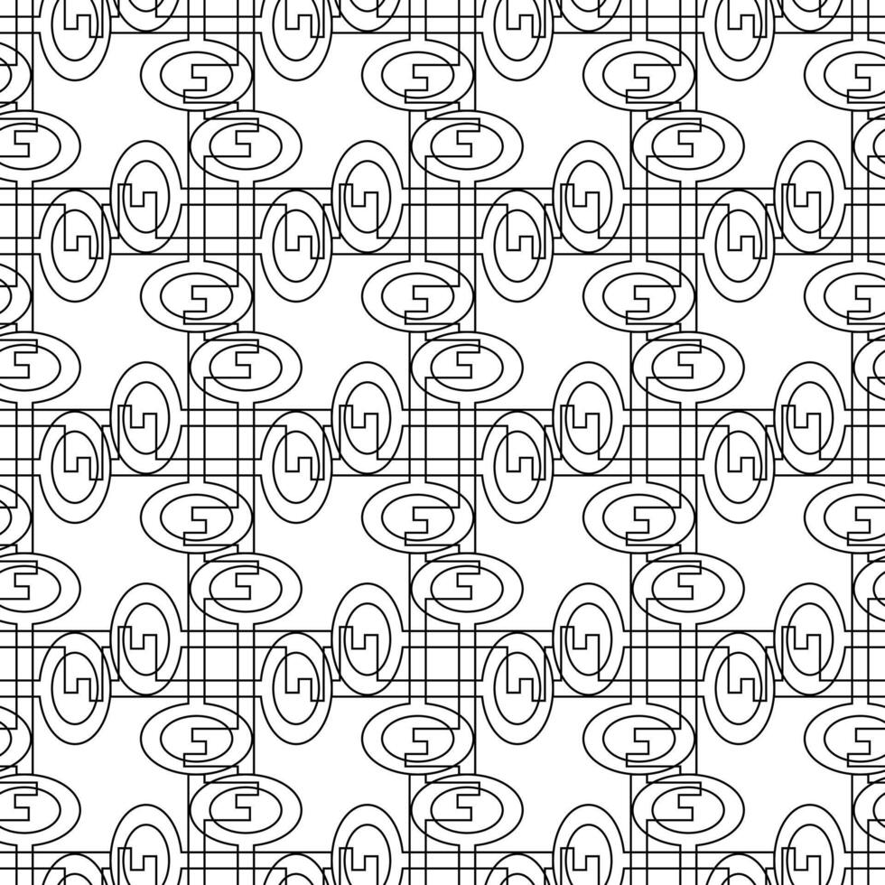 Seamless pattern with keys forming an ornament on a white background vector