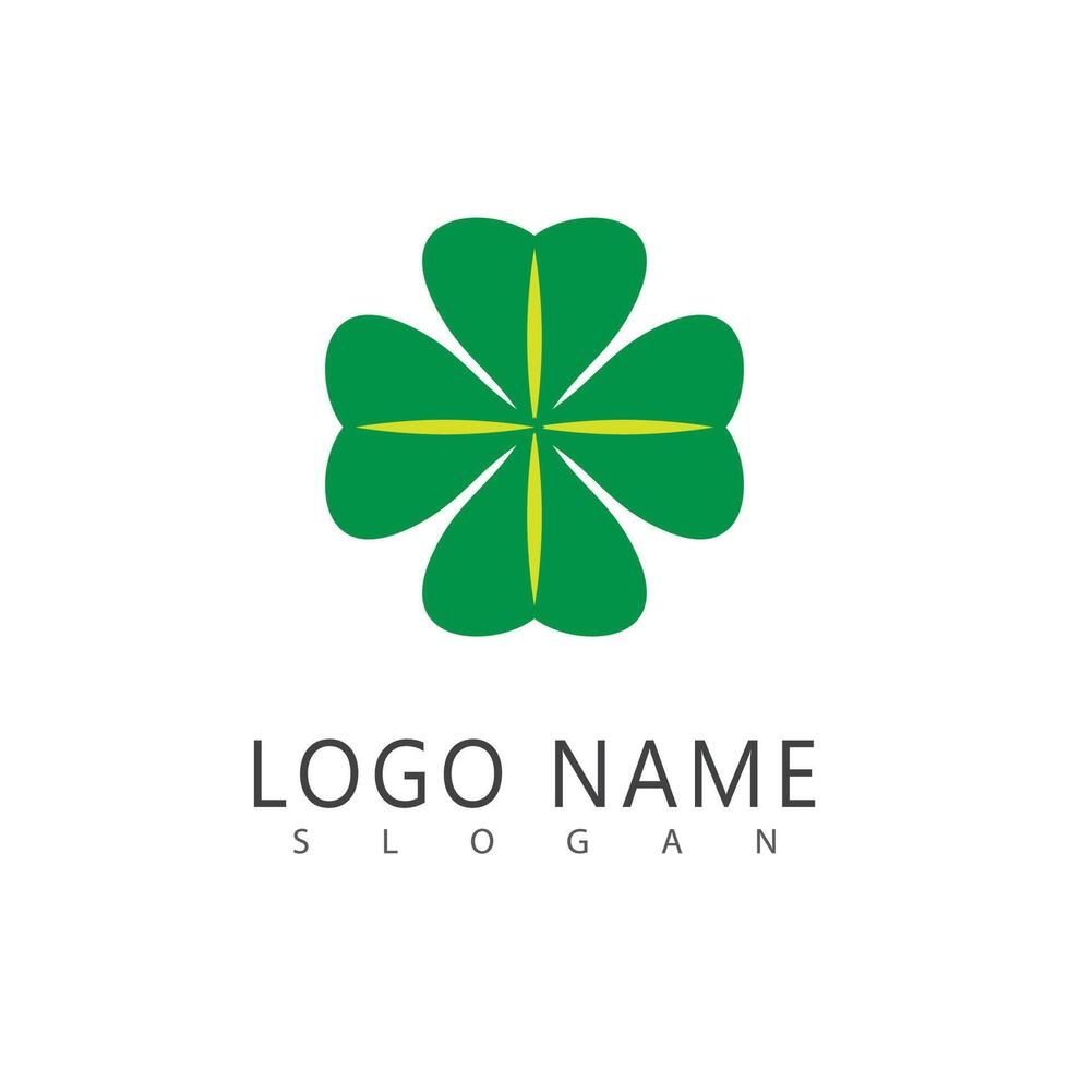 Clover logo template nature and symbol vector