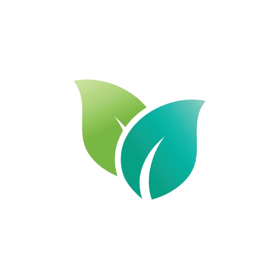 Mint leaf logo element template and symbol vector