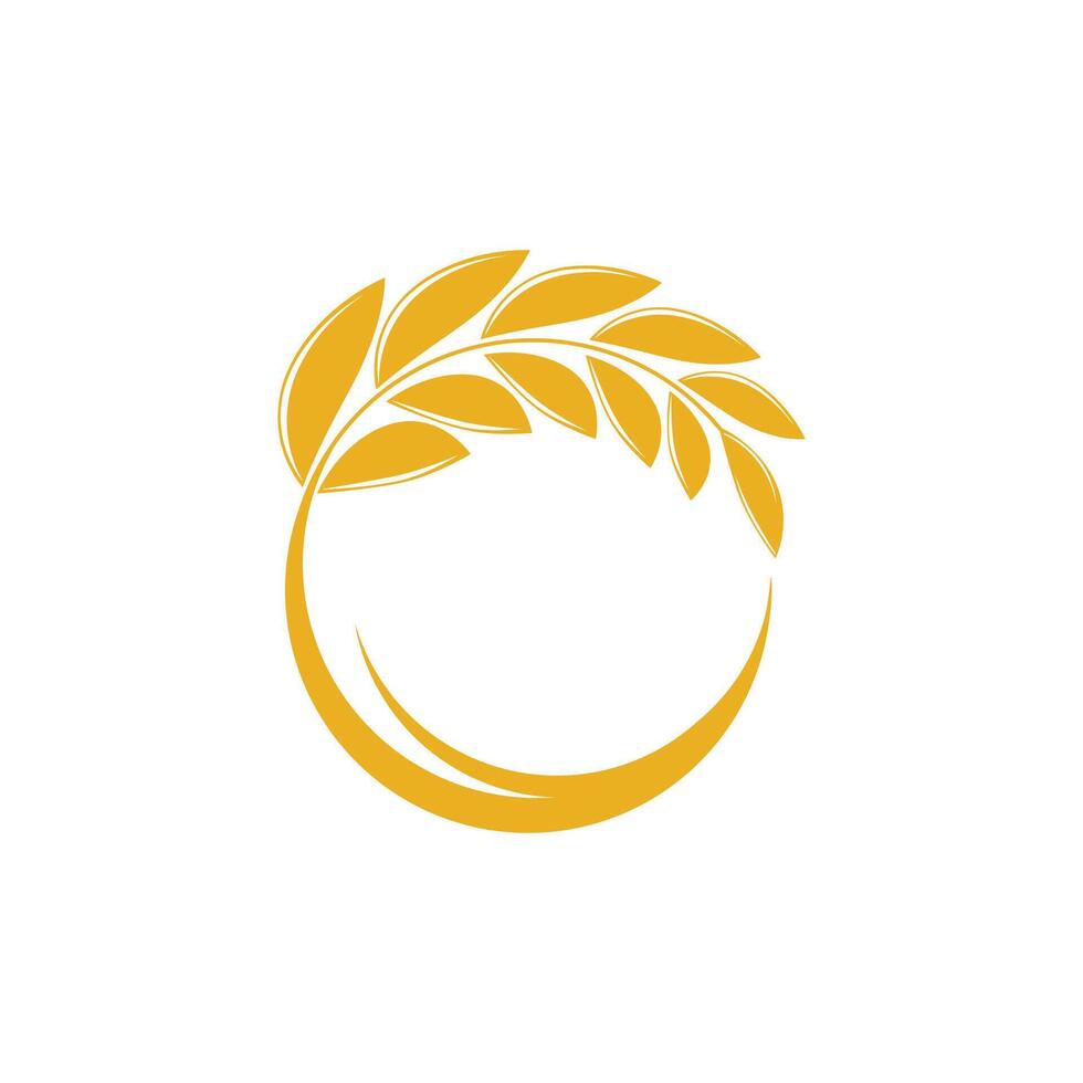 Agriculture wheat logo template and symbol vector
