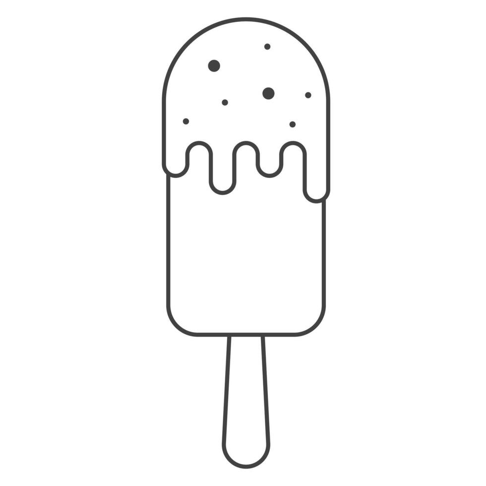 Ice cream isolated icon on a white background. Simple modern design. Flat style illustration vector