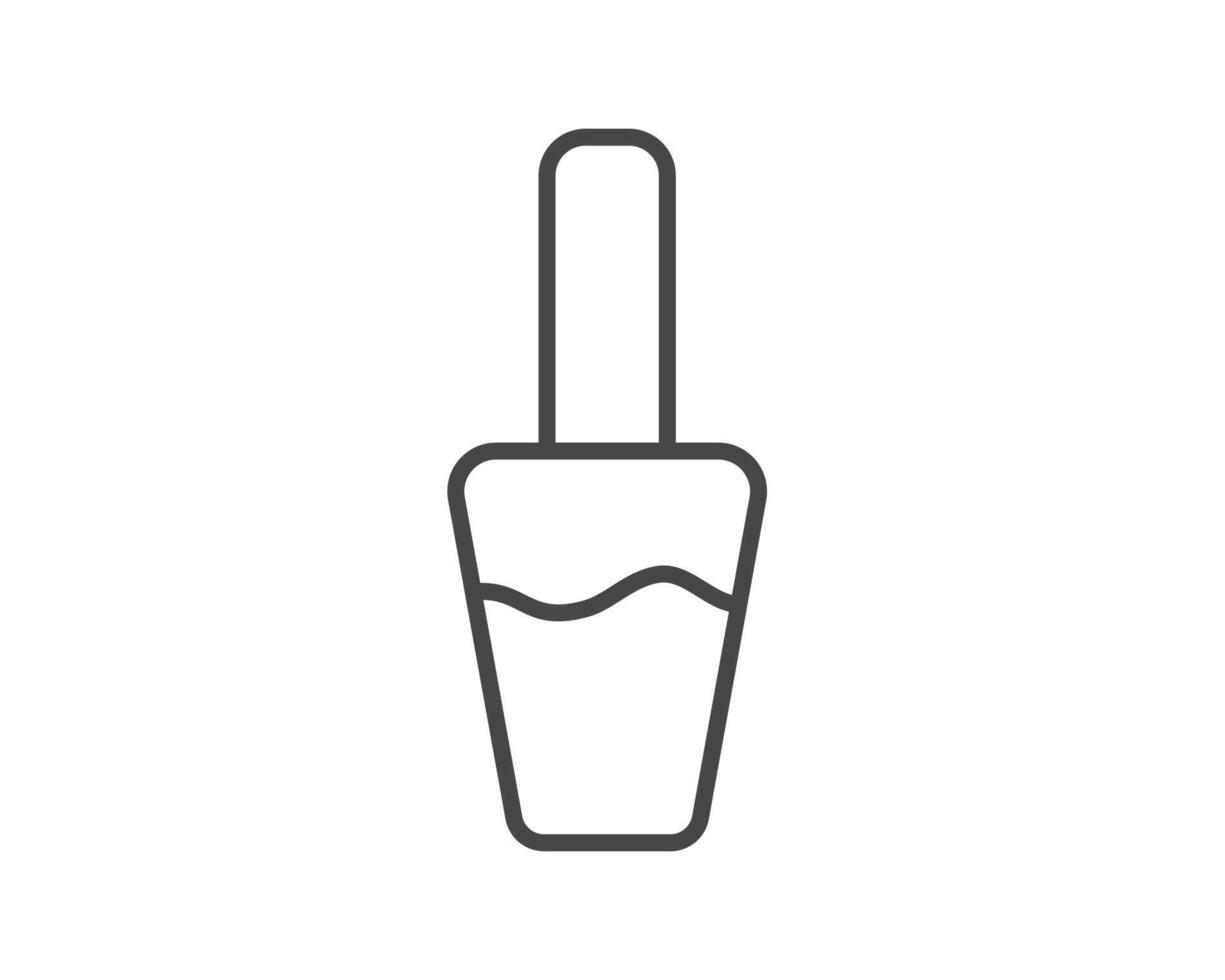 Linear graphic icons of beauty in the form of nail polish for manicure and pedicure. vector