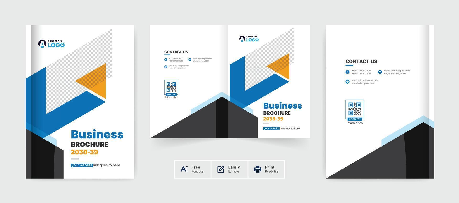business brochure cover design or catalog template for multipurpose use vector