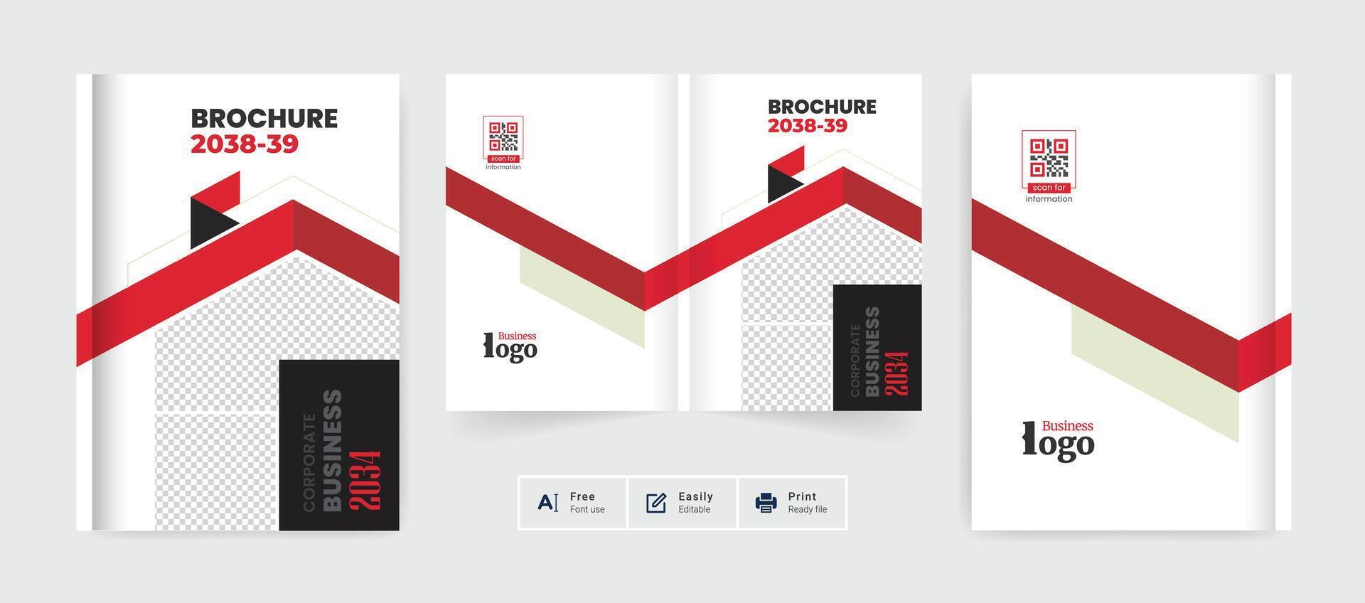 business brochure cover design or catalog template for multipurpose use vector