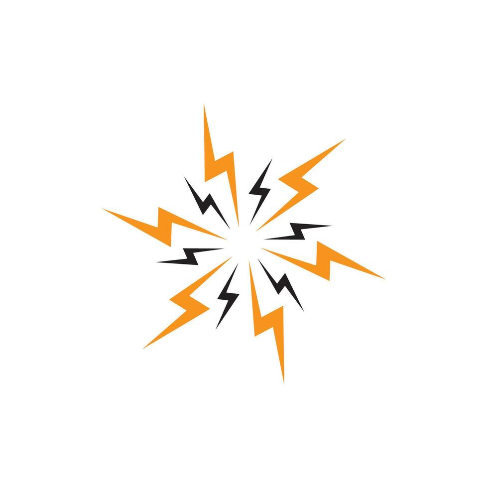 Lightning design element logo electric power Energy and thunder electric symbol concept design vector