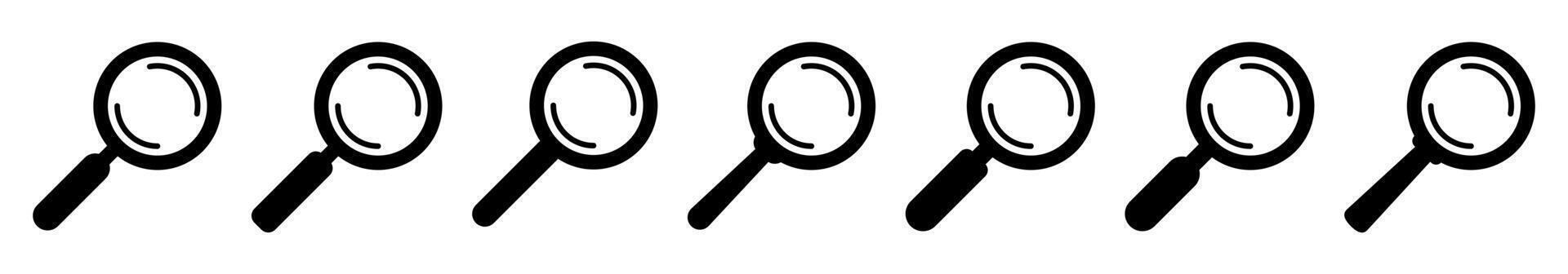 Magnifying glass icon, magnifier or loupe sign. Search icon. vector