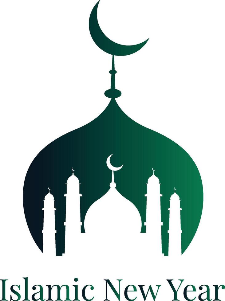Happy Islamic New Year 1445 H.Islamic Greeting Card Concept with Arabic Lantern Design Illustration. Happy New Hijri Year with Calligraphy vector