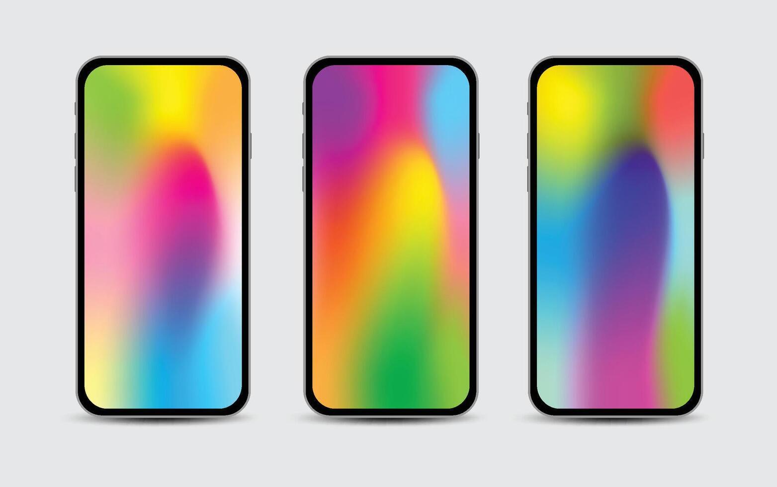 Mobile Wallpapers Design. Screens gradient set background for smartphones and mobile phones. Background for social media post, screen, mobile app, flyer. Modern screen design for mobile app. vector