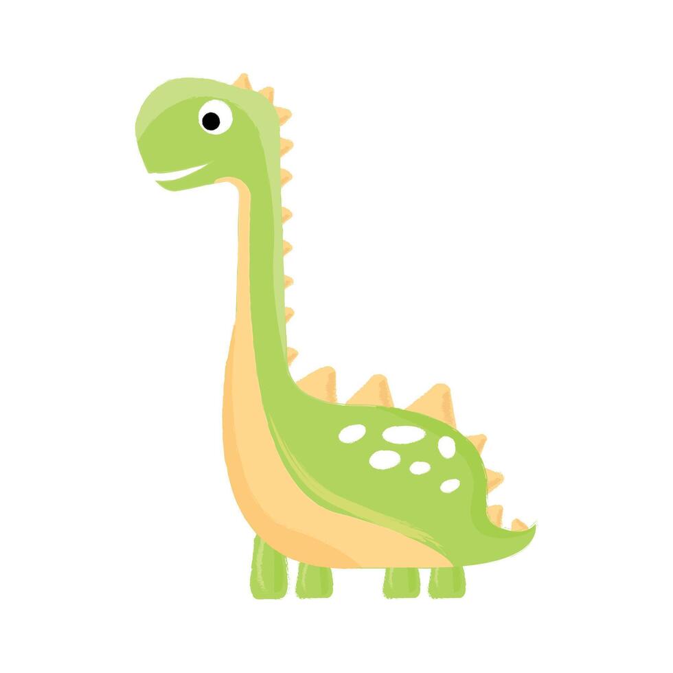 artistic painting brush cartoon cute animal dinosaur vector