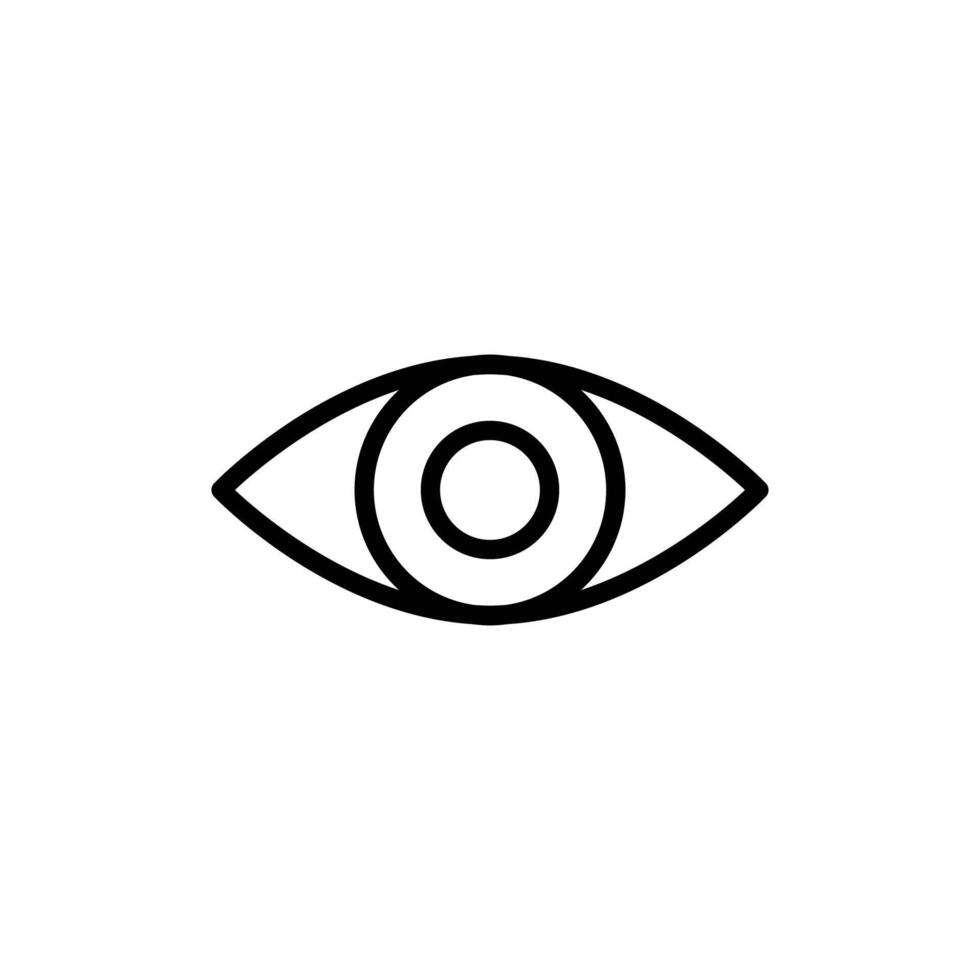 Eye line icon vector