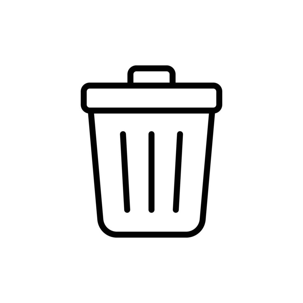 trash can icon vector
