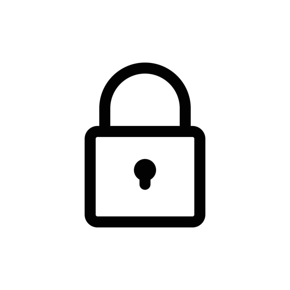 Lock icon for web vector