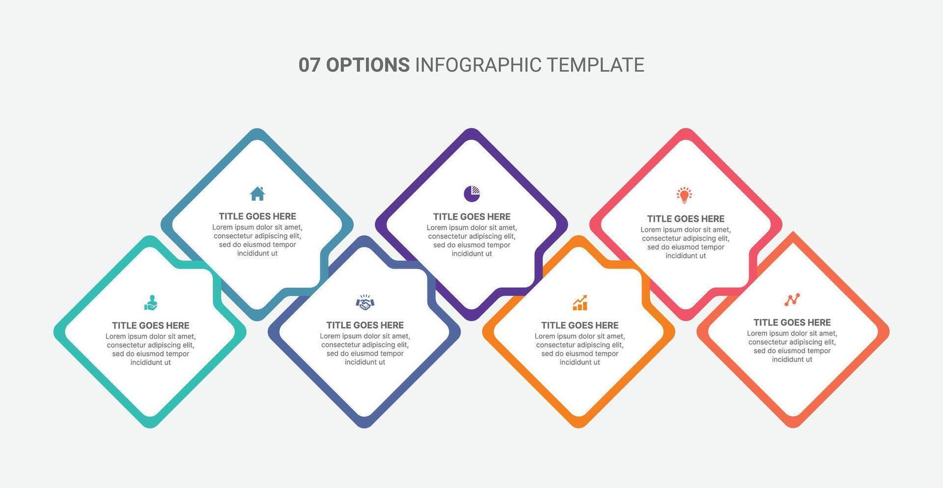 Seven 7 Steps Options Process Workflow Arrow Business Infographic Template Design vector