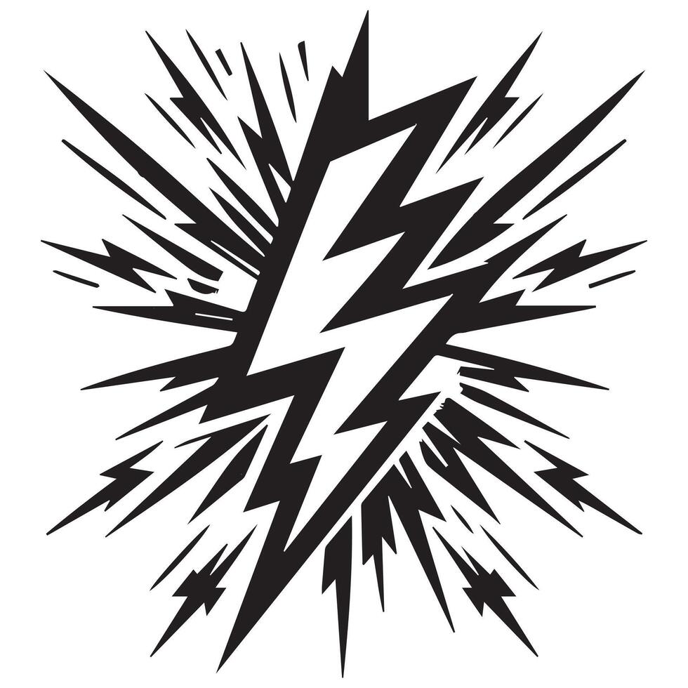 illustration of a Lightning bolt with an electrified look vector