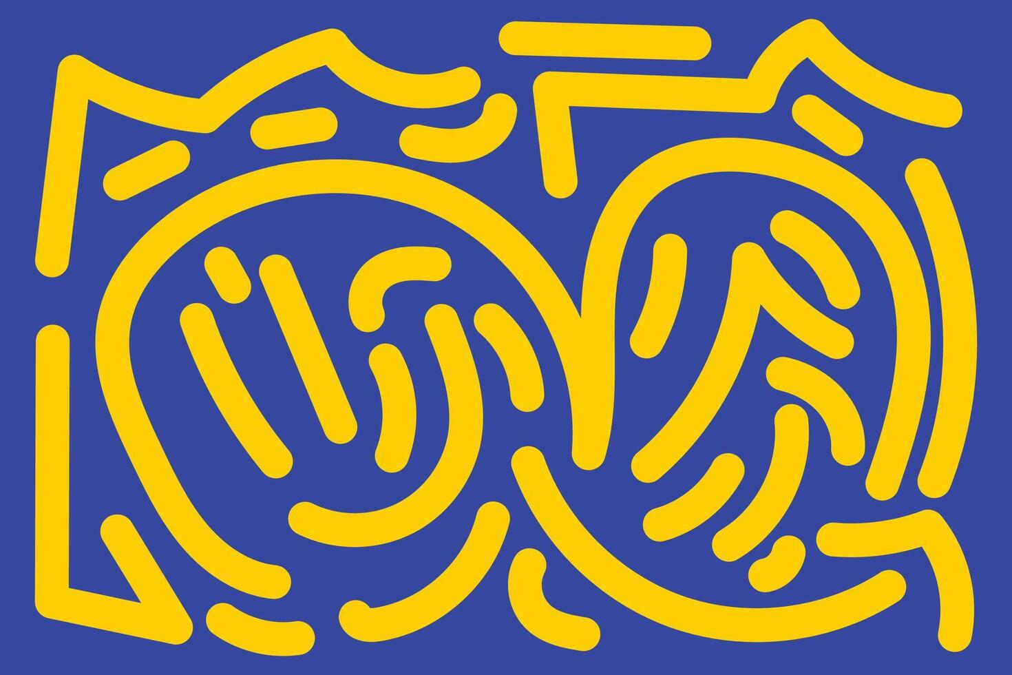 hand drawn doodle elements pattern abstract background vector
