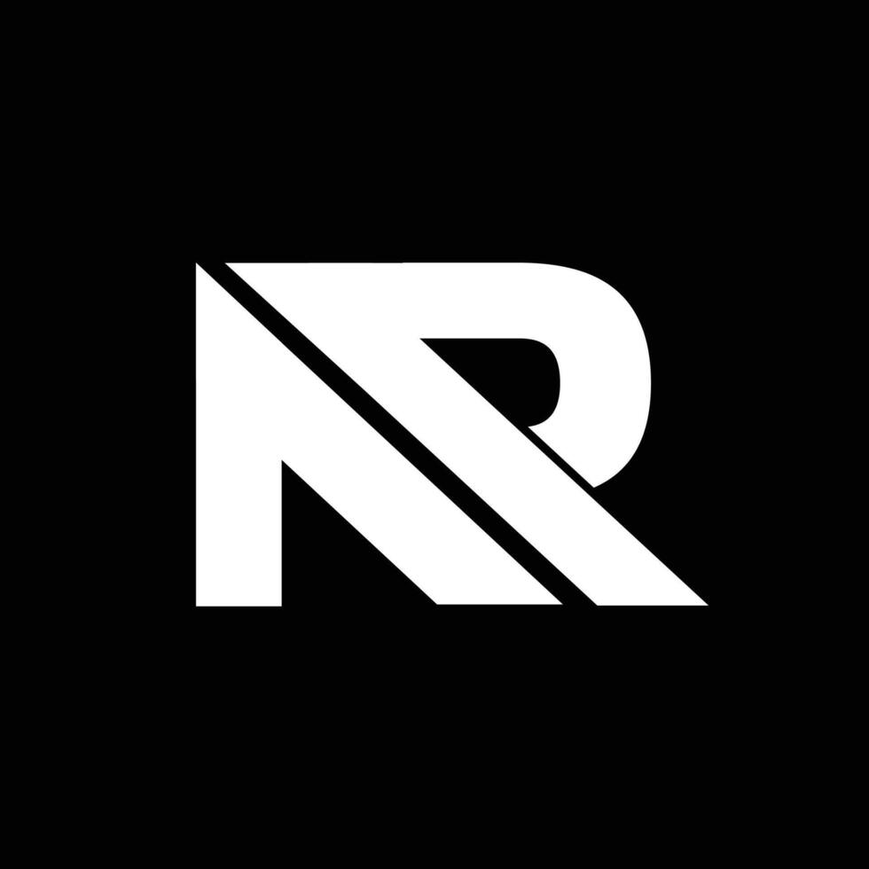 NR initial monogram logo design inspiration vector