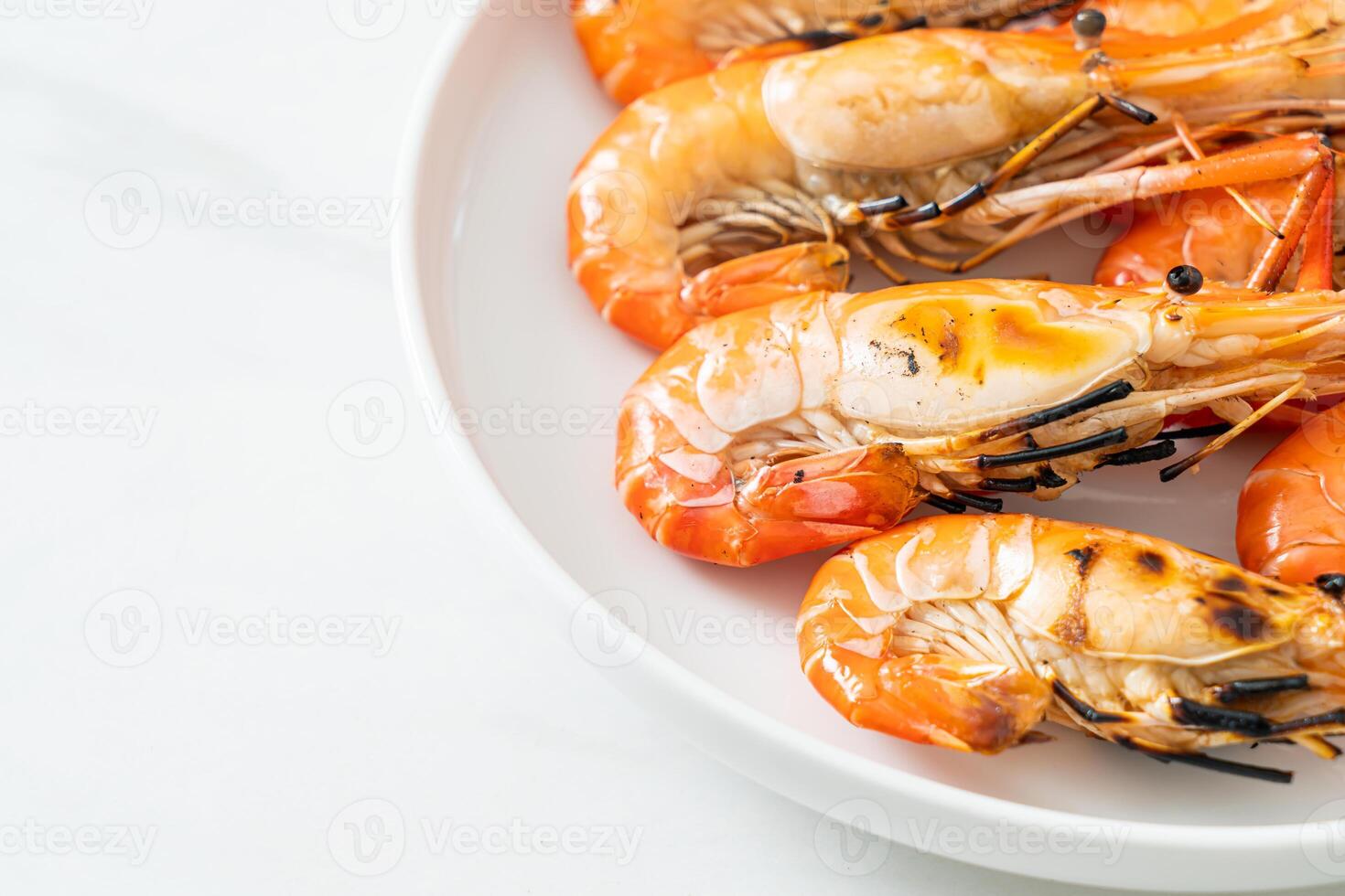 grilled river prawns or shrimps photo