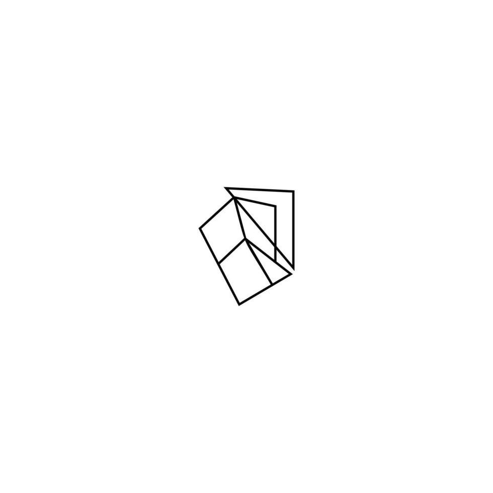 Abstract Element of Initial Line Logo for Home Construction vector