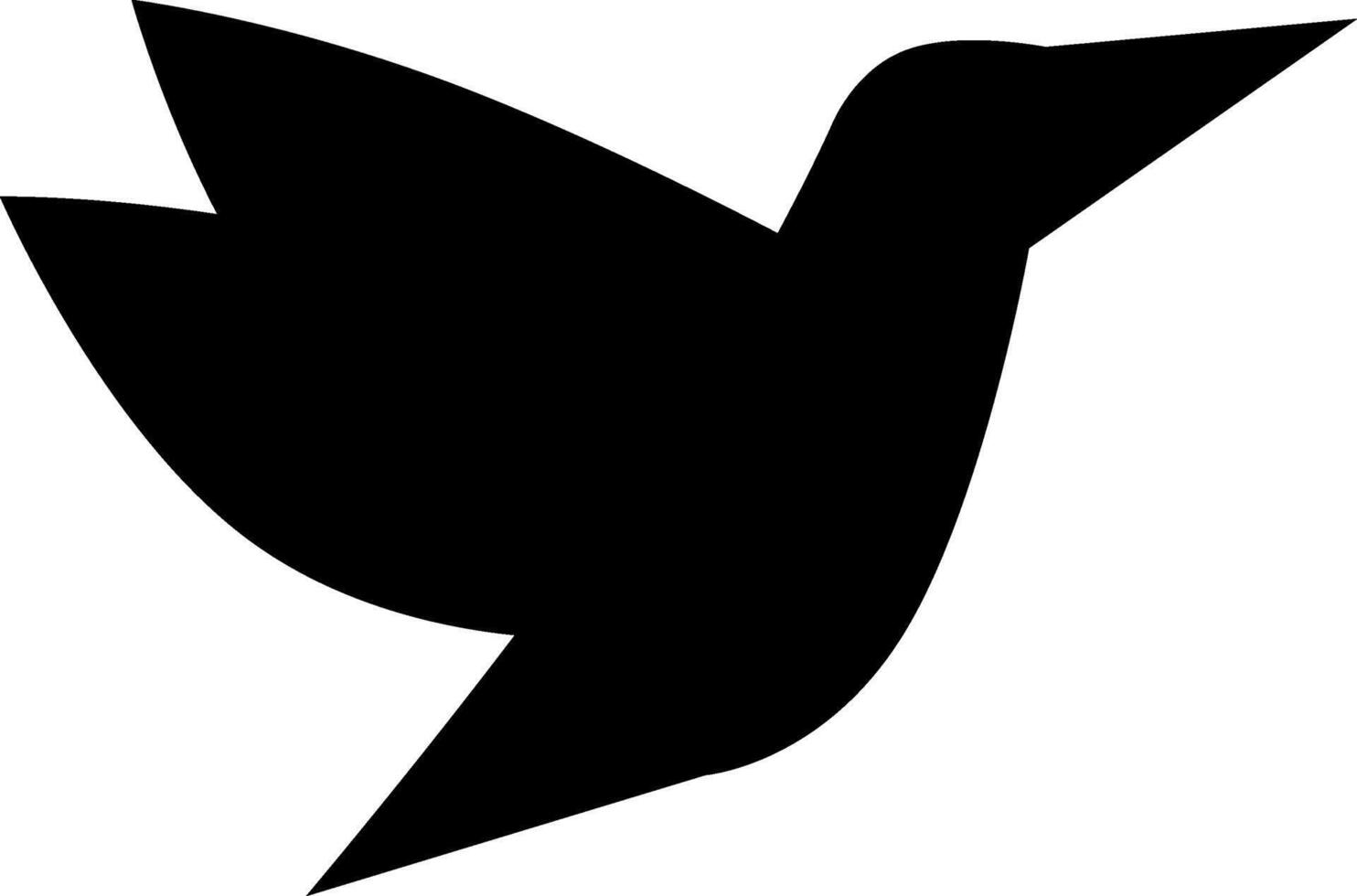 Illustration of a hummingbird silhouette vector