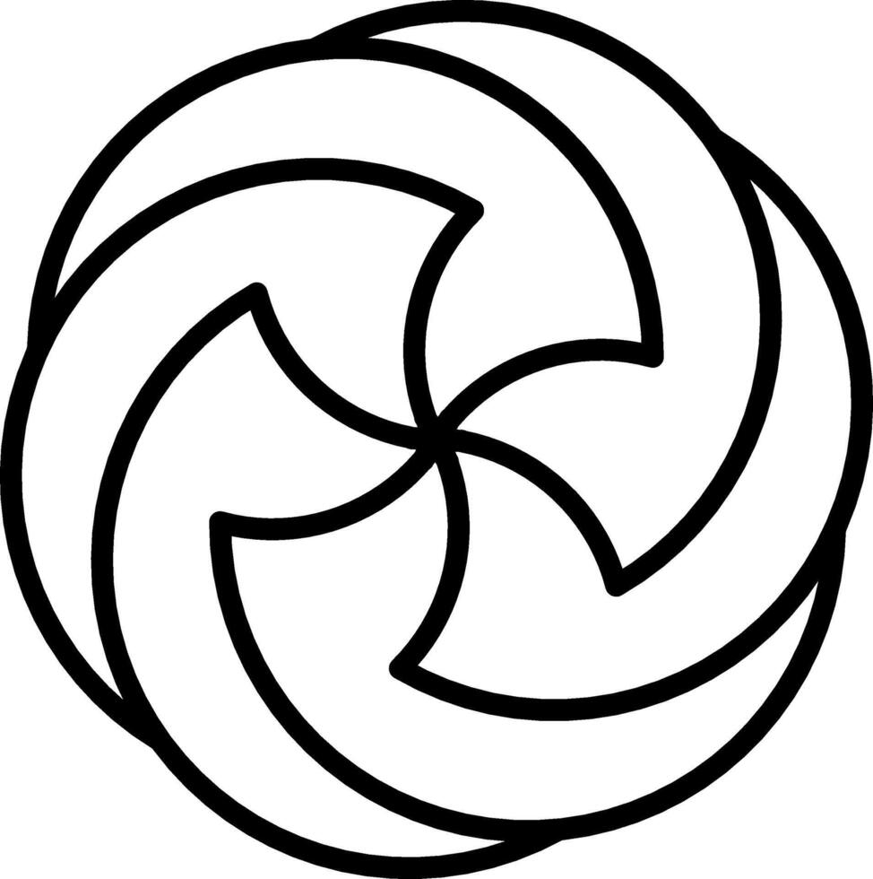 Minimalist style decorative spiral shape vector