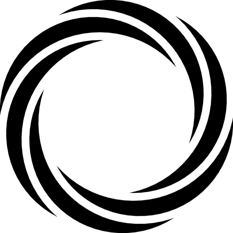 Simple minimalist style spiral shapes vector