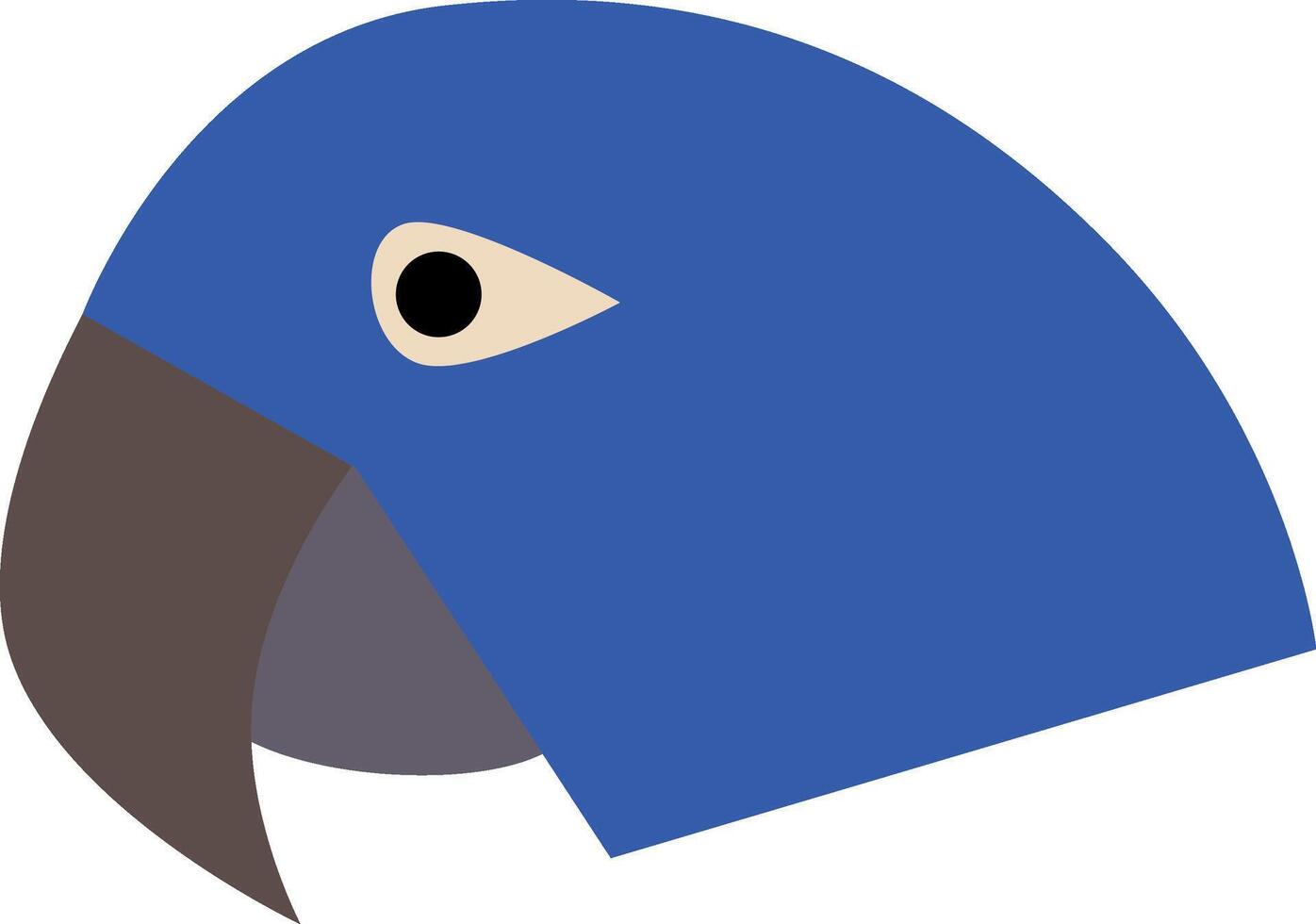 Illustration of a blue parrot silhouette vector