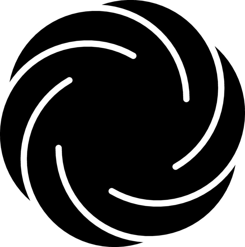 Spiral black minimalist simple element vector