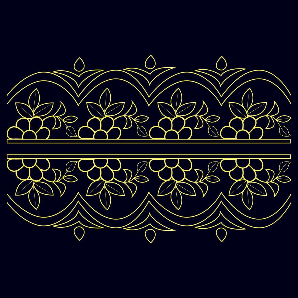 Hand drawn flat design flower outline vector