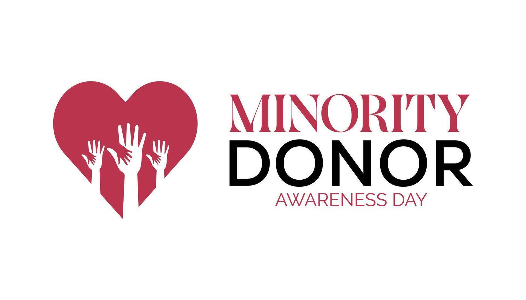 National Minority Donor Awareness Day is observed every year on August.banner design template illustration background design. vector