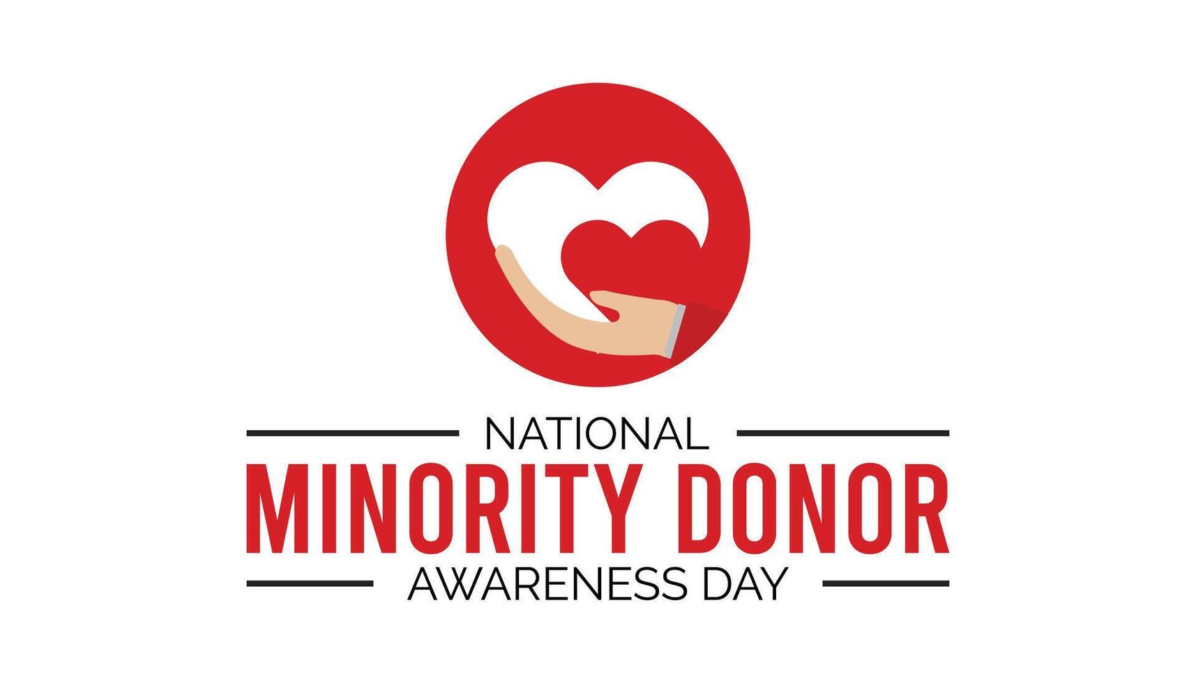National Minority Donor Awareness Day is observed every year on August.banner design template illustration background design. vector