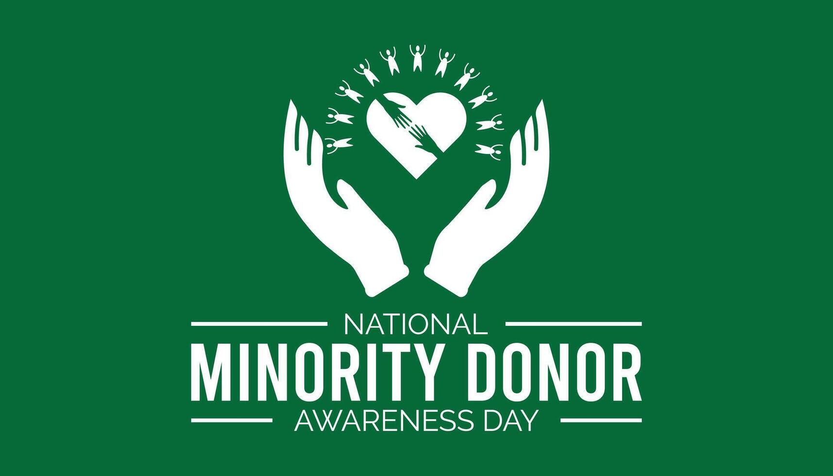 National Minority Donor Awareness Day is observed every year on August.banner design template illustration background design. vector