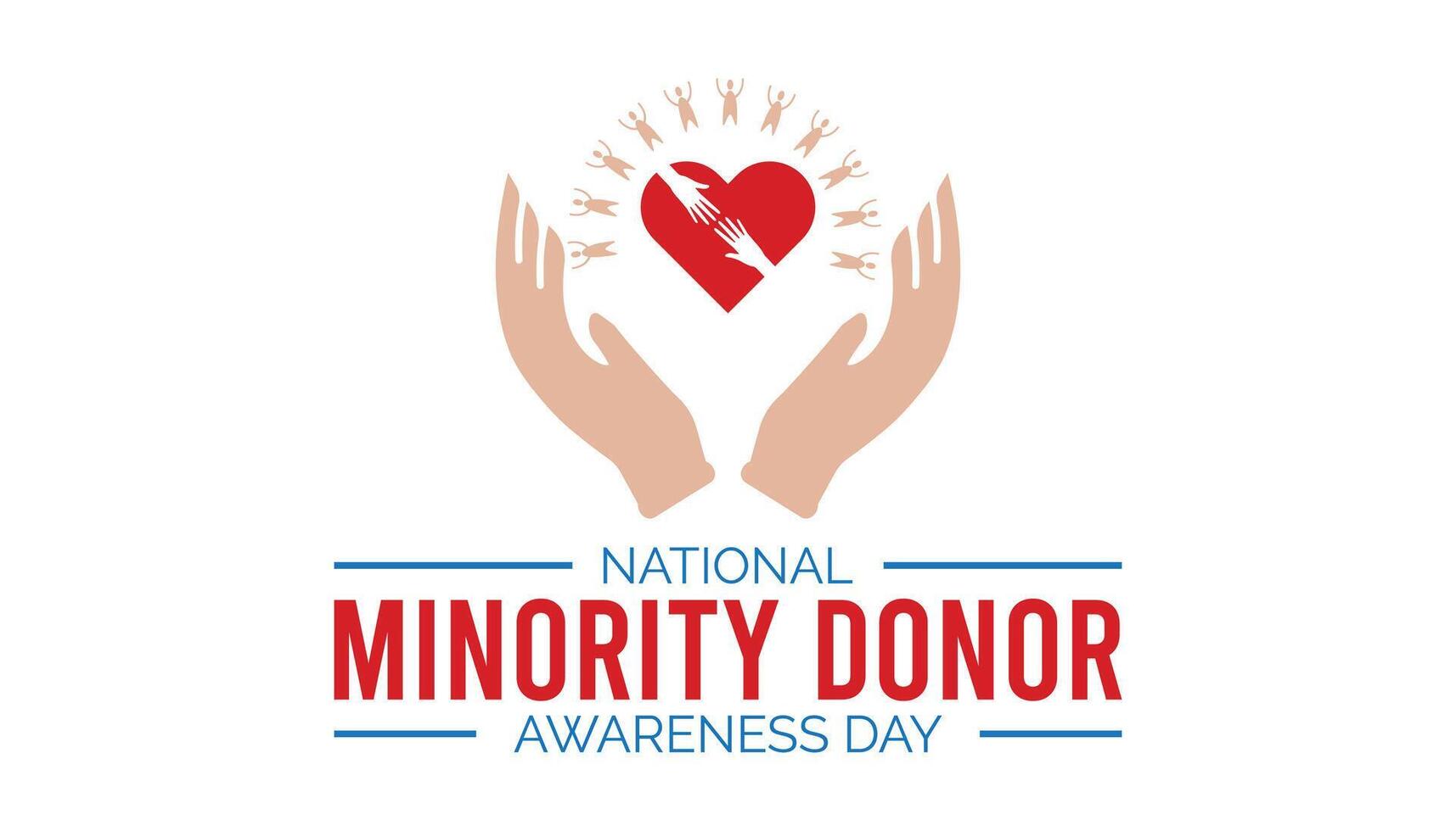 National Minority Donor Awareness Day is observed every year on August.banner design template illustration background design. vector